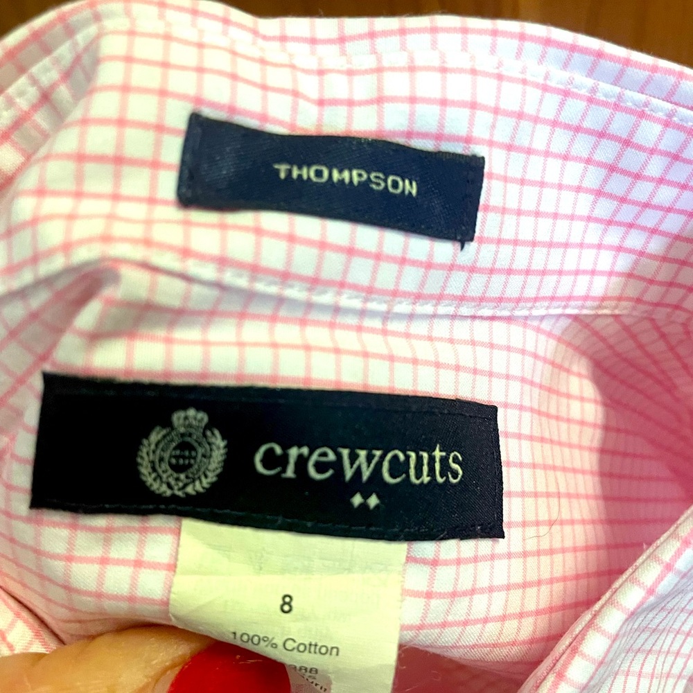 Oxford shirt, Pink white stripe. First communion option